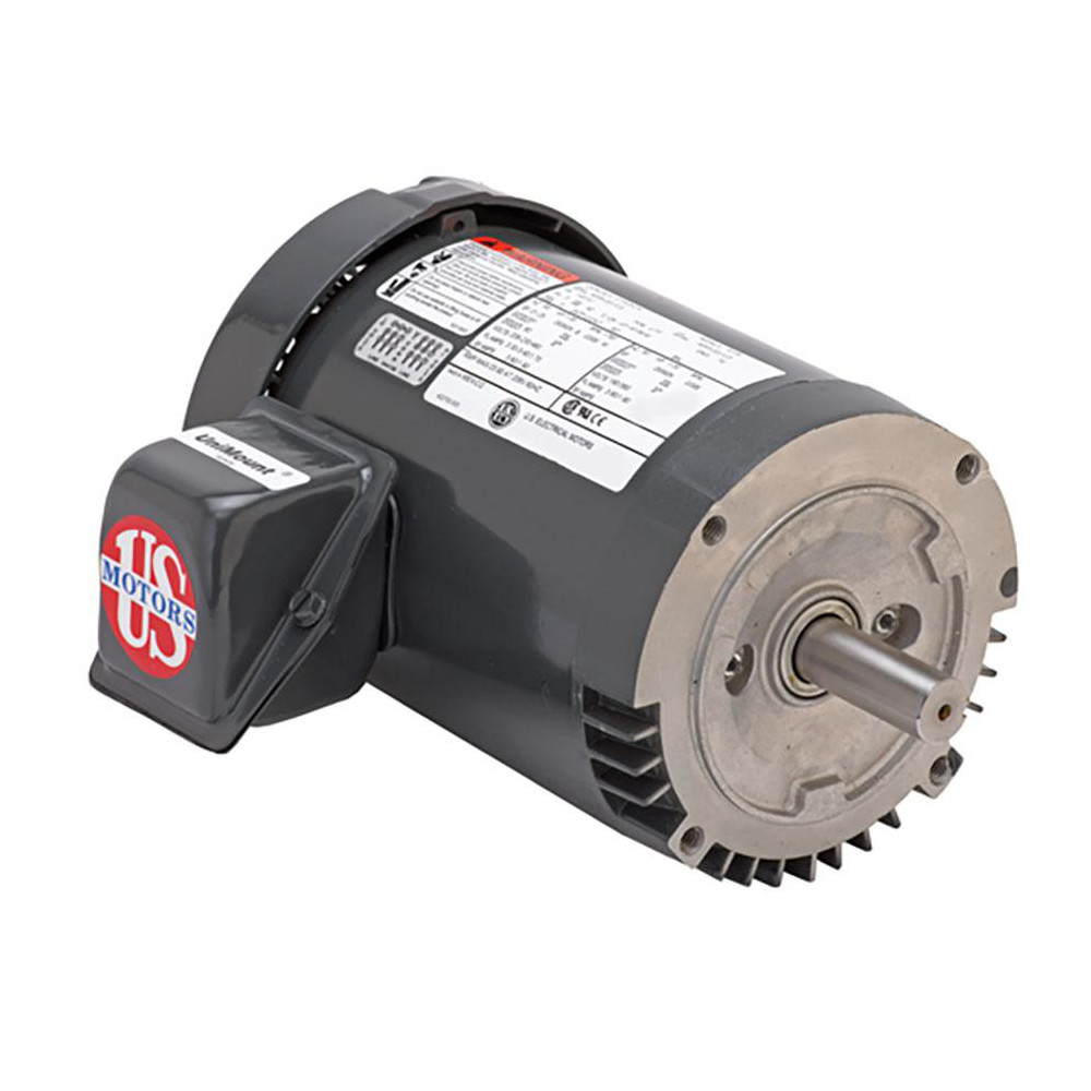 US MOTORS Three Phase Energy Efficient AC Motor: TEFC Enclosure U34S2ACR