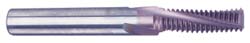 CARMEX Straight Flute Thread Mill: #5 to 40, Internal, 3 Flutes, 1/4" Shank Dia, Solid Carbide 40200027