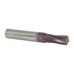 CARMEX Helical Flute Thread Mill: 3/4-16, Internal, 4 Flute, 0.5000" Shank Dia, Solid Carbide MT0500D1216UN