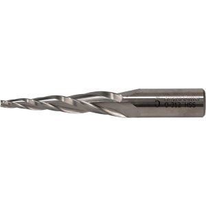 VALUE COLLECTION Tapered End Mill: 5 deg Angle per Side, 3/16" Small Dia, 3" LOC, 3 Flute, High Speed Steel, Square End O-312