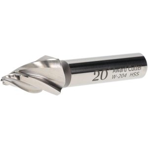 VALUE COLLECTION Tapered End Mill: 20 deg Angle per Side, 1/8" Small Dia, 1" LOC, 4 Flute, High Speed Steel, Square End W-204