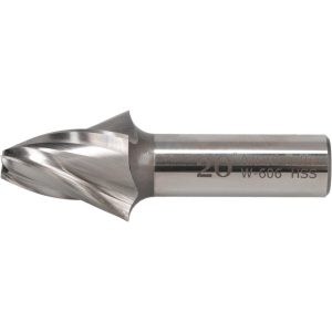 VALUE COLLECTION Tapered End Mill: 20 deg Angle per Side, 3/8" Small Dia, 1-1/2" LOC, 4 Flute, High Speed Steel, Square End W-606
