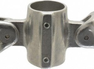 HOLLAENDER 1-1/2" Pipe, Adjustable Cross Assembly, Aluminum Alloy Cross Pipe Rail Fitting 19-8