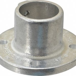 HOLLAENDER 1-1/2" Pipe, Base Flange, Aluminum Alloy Flange Pipe Rail Fitting 42-8