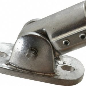 HOLLAENDER 1-1/2" Pipe, Adjustable Flange, Aluminum Alloy Flange Pipe Rail Fitting 46ADJ-8