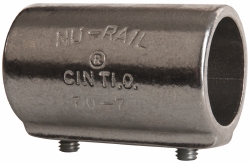 HOLLAENDER 1-1/4" Pipe, Aluminum Alloy Straight Coupling Pipe Rail Fitting 70-7