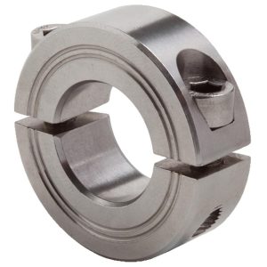 CLIMAX METAL PRODUCTS Shaft Collar: Clamp, 1-1/4" OD, Stainless Steel M2C-14-S