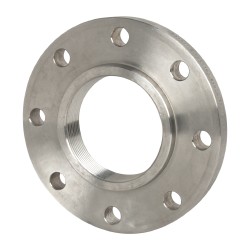 MERIT BRASS 4" Pipe, 9" OD, Stainless Steel, Threaded Pipe Flange A435-64