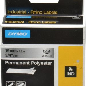 RHINO Metallic Tape: 18', Polyester, Metallized Silver 18487