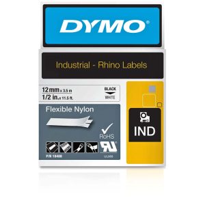 RHINO Flexible Tape: 11.5', Nylon, White 18488