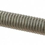 ALL AMERICA THREADED PRODUCTS General-Purpose Threaded Rod: 5/16-18, 2' OAL, Low-Carbon Steel, Zinc Finish 03082