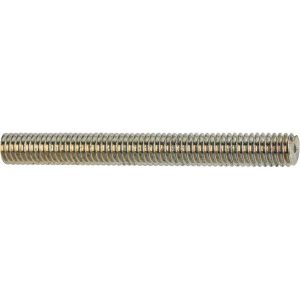 ALL AMERICA THREADED PRODUCTS General-Purpose Threaded Rod: 7/16-14, 2' OAL, Low-Carbon Steel, Zinc Finish 03102