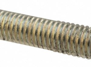 ALL AMERICA THREADED PRODUCTS General-Purpose Threaded Rod: 1/2-13, 2' OAL, Low-Carbon Steel, Zinc Finish 03112