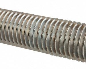 ALL AMERICA THREADED PRODUCTS General-Purpose Threaded Rod: 1-8, 2' OAL, Low-Carbon Steel, Zinc Finish 03162