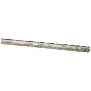 ALL AMERICA THREADED PRODUCTS General-Purpose Threaded Rod: #8-32, 3' OAL, Low-Carbon Steel, Zinc Finish 03043