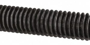 ALL AMERICA THREADED PRODUCTS General-Purpose Threaded Rod: 3/8-16, 2' OAL, Low-Carbon Steel, Oil Finish 01092