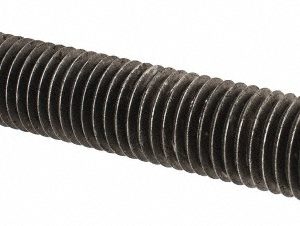 ALL AMERICA THREADED PRODUCTS General-Purpose Threaded Rod: 3/4-10, 2' OAL, Low-Carbon Steel, Oil Finish 01142