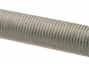 ALL AMERICA THREADED PRODUCTS General-Purpose Threaded Rod: 1/2-20, 2' OAL, Low-Carbon Steel, Zinc Finish 20206