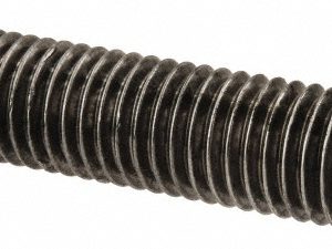 ALL AMERICA THREADED PRODUCTS Metric Threaded Rod: M14, 1.00 m OAL, Steel, Oil Finish 17906