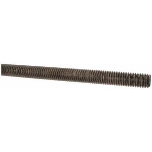 ALL AMERICA THREADED PRODUCTS General-Purpose Threaded Rod: 7/16-14, 3' OAL, Stainless Steel, Plain Finish 45500