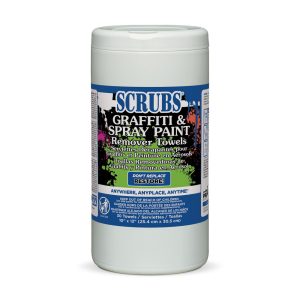 SCRUBS Graffiti/Vandal Mark Remover: Center Pull Bucket/Canister Wipes 90130