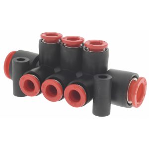 SMC PNEUMATICS Manifold: 3/8" Inlet, 1/4" Outlet, 2 Inlet Ports, 6 Outlet Ports KM11-07-11-6