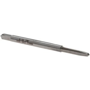 VALUE COLLECTION Straight Flute Tap: #4-40 UNC, 3 Flute, Taper Chamfer, 2B & 3B Class of Fit, High-Speed Steel, Bright/Uncoated Finish MSC-04424420
