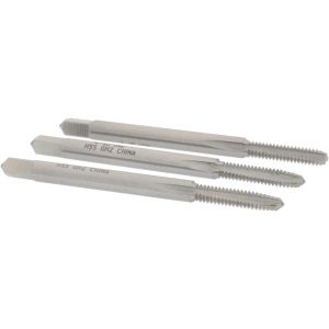 VALUE COLLECTION Tap Set: #4-40 UNC, 3 Flute, High Speed Steel, Bright Finish MSC-04424438