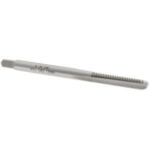 VALUE COLLECTION Straight Flute Tap: #6-32 UNC, 3 Flute, Bottoming Chamfer, 3B Class of Fit, High-Speed Steel, Bright/Uncoated Finish MSC-04426334