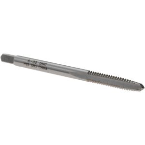 VALUE COLLECTION Straight Flute Tap: #6-32 UNC, 3 Flute, Taper Chamfer, 2B Class of Fit, High-Speed Steel, Bright/Uncoated Finish MSC-04436341