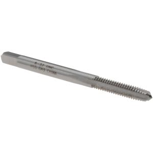 VALUE COLLECTION Straight Flute Tap: #8-32 UNC, 4 Flute, Taper Chamfer, 2B Class of Fit, High-Speed Steel, Bright/Uncoated Finish MSC-04437349