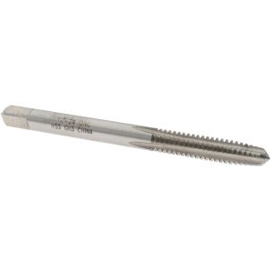 VALUE COLLECTION Straight Flute Tap: #10-24 UNC, 4 Flute, Taper Chamfer, 2B & 3B Class of Fit, High-Speed Steel, Bright/Uncoated Finish MSC-04438263