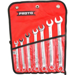 PROTO Combination Wrench Set: 7 Pc, 3/8 to 3/4" Wrench, Inch J1200HASD