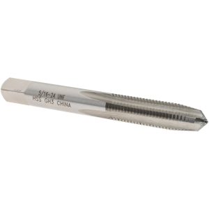 VALUE COLLECTION Straight Flute Tap: 5/16-24 UNF, 4 Flute, Taper Chamfer, 3B Class of Fit, High-Speed Steel, Bright/Uncoated Finish MSC-04471264