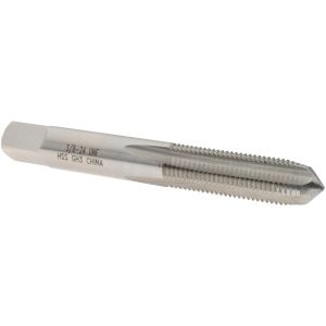 VALUE COLLECTION Straight Flute Tap: 3/8-24 UNF, 4 Flute, Plug Chamfer, 3B Class of Fit, High-Speed Steel, Bright/Uncoated Finish MSC-04472247