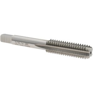 VALUE COLLECTION Straight Flute Tap: 7/16-14 UNC, 4 Flute, Bottoming Chamfer, High-Speed Steel, Bright/Uncoated Finish MSC-04473153