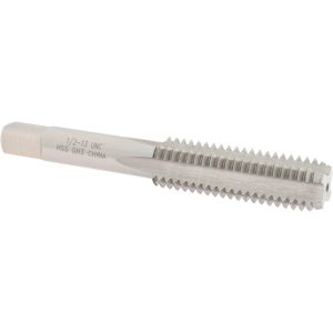 VALUE COLLECTION Straight Flute Tap: 1/2-13 UNC, 4 Flute, Bottoming Chamfer, 3B Class of Fit, High-Speed Steel, Bright/Uncoated Finish MSC-04474144