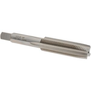 VALUE COLLECTION Straight Flute Tap: 1/2-20 UNF, 4 Flute, Taper Chamfer, 3B Class of Fit, High-Speed Steel, Bright/Uncoated Finish MSC-04474227