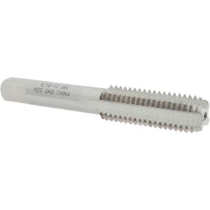VALUE COLLECTION Straight Flute Tap: 9/16-12 UNC, 4 Flute, Bottoming Chamfer, High-Speed Steel, Bright/Uncoated Finish MSC-04475133