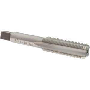VALUE COLLECTION Straight Flute Tap: 9/16-18 UNF, 4 Flute, Bottoming Chamfer, High-Speed Steel, Bright/Uncoated Finish MSC-04475190