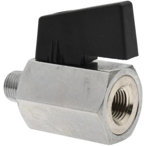 VALUE COLLECTION Miniature Manual Ball Valve: 1/8" Pipe BVM18P18-0AD