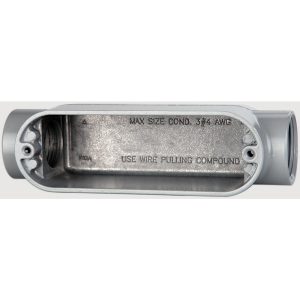 COOPER CROUSE-HINDS Electrical Outlet Box: Aluminum, Rectangle, 6.44" OAH, 1.74" OAW, 1.9" OAD, 1 Gang C35