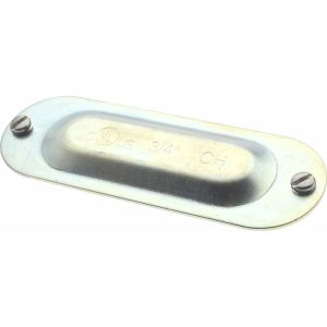 COOPER CROUSE-HINDS 3/4" Trade, Steel Conduit Body Cover Plate K75S