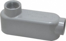 COOPER CROUSE-HINDS Form 5, LB Body, 3/4" Trade, IMC, Rigid Aluminum Conduit Body LB25
