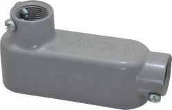 COOPER CROUSE-HINDS Form 5, LB Body, 3/4" Trade, EMT, IMC, Rigid Aluminum Conduit Body LB25 MT