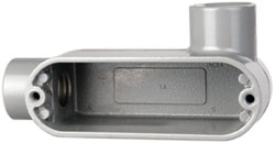 COOPER CROUSE-HINDS Form 5, LR Body, 1/2" Trade, IMC, Rigid Aluminum Conduit Body LR15