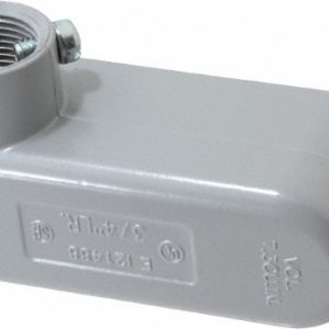 COOPER CROUSE-HINDS Form 5, LR Body, 3/4" Trade, EMT, IMC, Rigid Aluminum Conduit Body LR25 MT