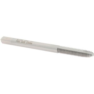 VALUE COLLECTION Spiral Point Tap: #8-32 UNC, 2 Flutes, Bottoming Chamfer, 2B Class of Fit, HSS, Bright/Uncoated Coated MSC-04517330