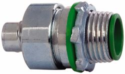 COOPER CROUSE-HINDS Conduit Connector: For Liquid-Tight, Steel, 3/8" Trade Size LTBK38
