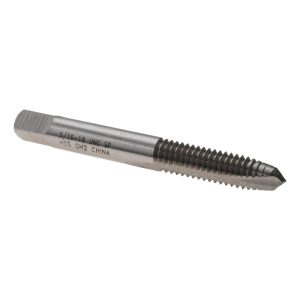VALUE COLLECTION Spiral Point Tap: 5/16-18 UNC, 2 Flutes, Plug Chamfer, HSS, Bright/Uncoated Coated MSC-04531182